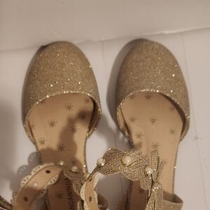 Gold Glitter Kid's Shoes
